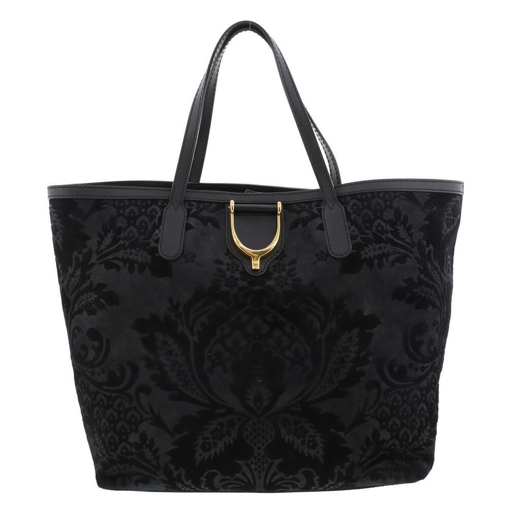 GUCCI Soft Stirrup Tote Bag Black